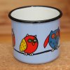 1841 1 smaltovany hrnek 7cm svetle modry sova