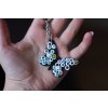 black and white butterfly handmade keychain