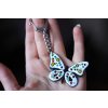 white butterfly keychain