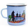 Smaltovany hrnek Praha svetle modry BC