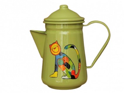 1032 coffee pot with cat