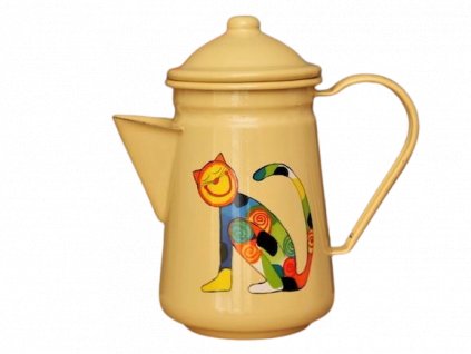 1074 coffee pot with a cat