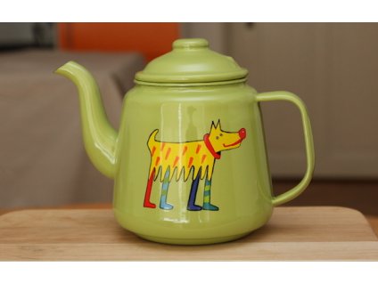 1107 4 tea pot with dog