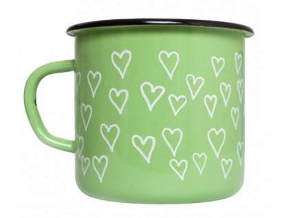 Smaltovany hrnek zeleno zeleny srdce removebg preview