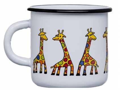 1347 7 enamel mug white motive giraffe