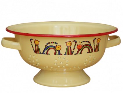 1965 colander stripy cats yellow