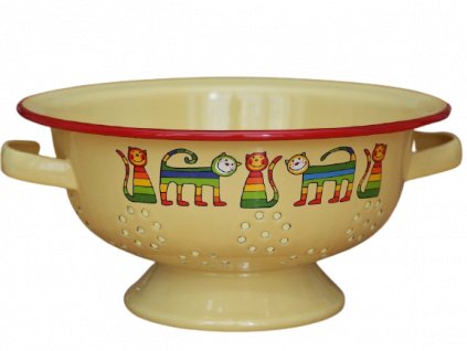 1968 colander rainbow cats yellow