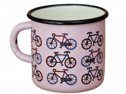 2082 pink mug with small bikes