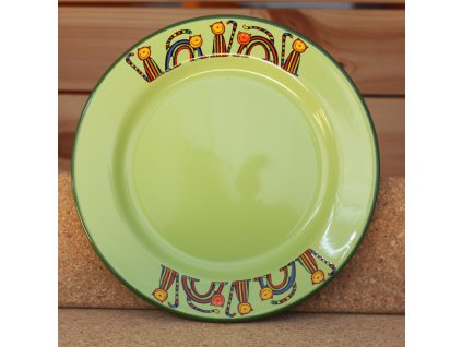 2339 3 plate green stripy cat