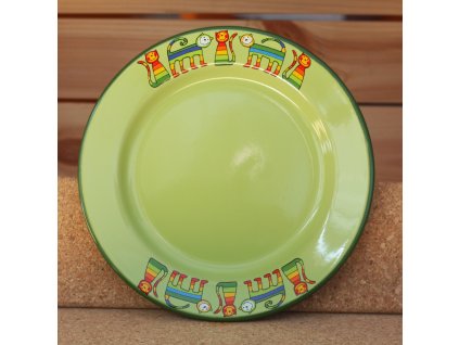 2342 4 plate green rainbow cat