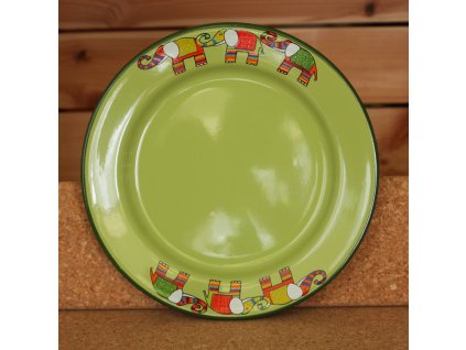 2348 3 plate green elephant