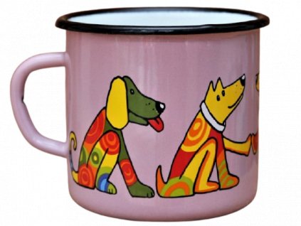 2600 pink mug with a dog