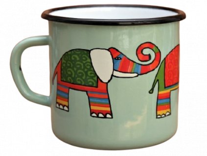 2894 turqoise mug with an elephant