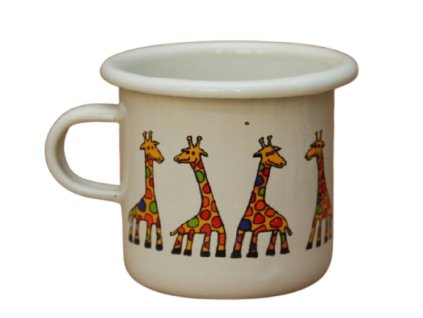 4070 1 enamel espresso mug cream motive giraffee