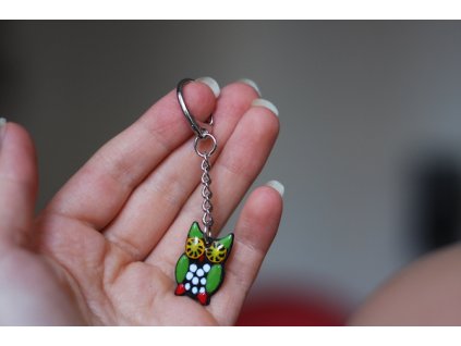413 keychain owl