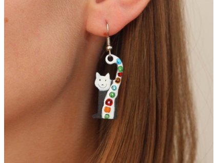 536 cat earrings