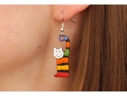 542 cat earrings