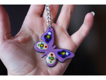 698 keychain butterfly