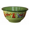 2234 green bowl with cats with dots