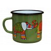 2645 enamel mug green motive elephant