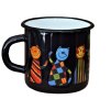3269 1 enamel mug dark blue motive cat