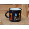 3269 6 enamel mug dark blue motive cat