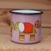 3896 3 pink mug with an elephant