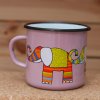 3896 5 pink mug with an elephant