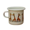 4070 1 enamel espresso mug cream motive giraffee
