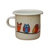 4079 1 enamel espresso mug cream motive owl