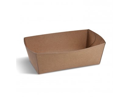 Papierová miska kraft nepremast. 1000ml 165x90x60mm (100ks)