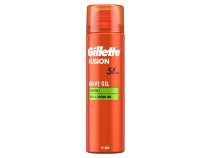 217857 Gillette Fusion Zel do golenia z oleem migdalowym do skory wrazliwej 200 ml BB 1 p