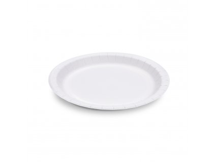 Tanier papierový 23cm plytký biely extra pevný FSC (100ks)