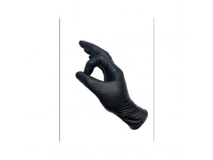 medasept nitrile max grip black pf r l