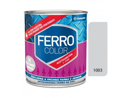 ferro color u2066 1003 siva pololesk zakladna a vrchna farba na kov 075lz 1