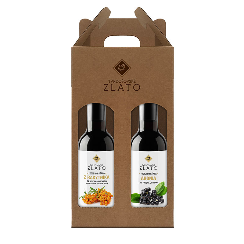 Šťava DUO Pack BIO Rakytník a Arónia 2x185ml