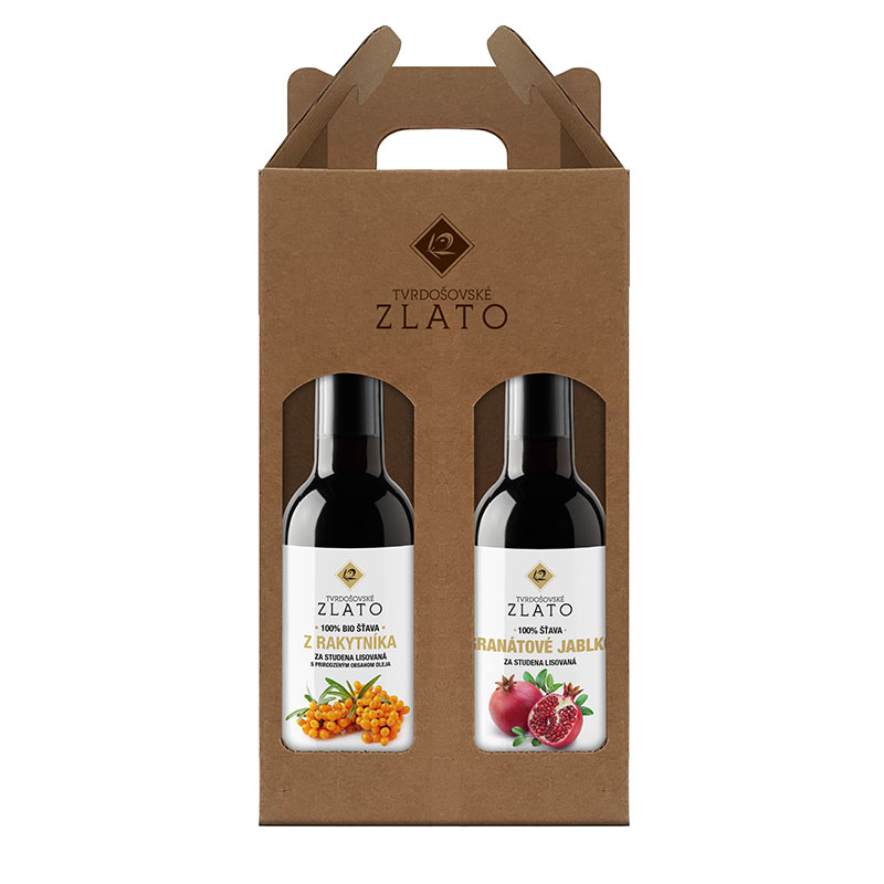 Šťava DUO Pack Rakytník a Granátové jablko 2x185ml