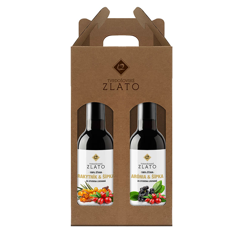Šťava DUO Pack Rakytník Šípka a Arónia Šípka 2x185ml