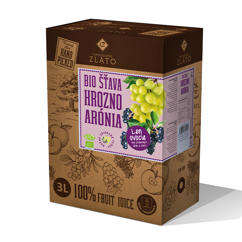 Šťava BIO Hrozno BIO Arónia 3l