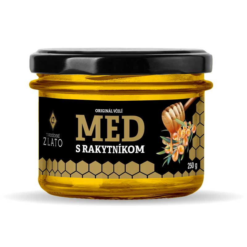 Med včelí s BIO rakytníkom 250g
