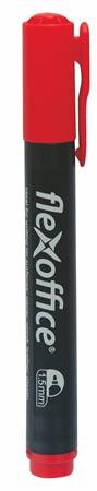 Popisovač permanent FLEXOOFICE 1,5mm červený