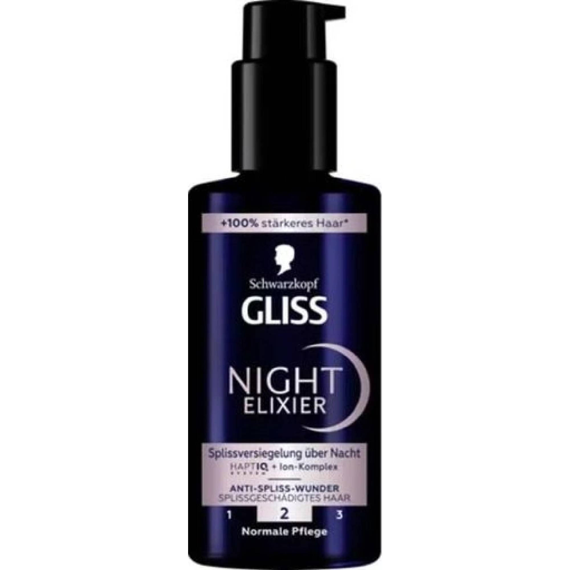 Glisskur Night Elixier 100ml s pumpou Anti-Spliss Wunder
