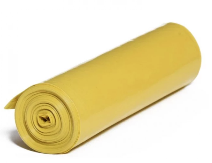 Vrece 120L žlté rolované 40my (25ks)