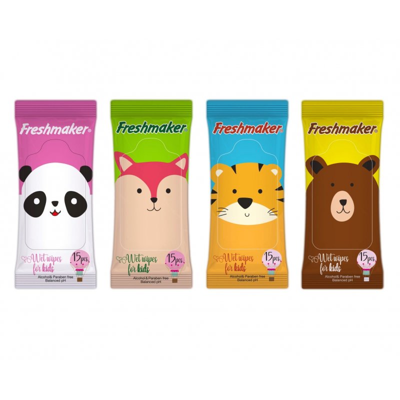 Vlhčené utierky Freshmaker (15ks) Kids
