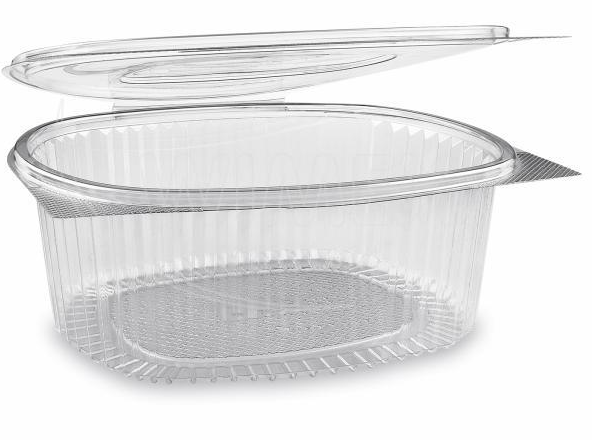 Miska oválna s viečkom priehľadná rPET 2000ml (50ks) 77820