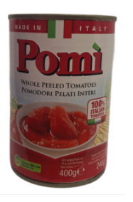 Paradajky celé lúpané 400g POMI