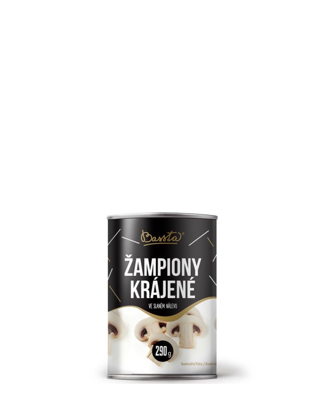 Šampiňony krájané 290g Bassta