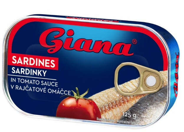Sardinky v paradajkovej omáčke 125g GIANA