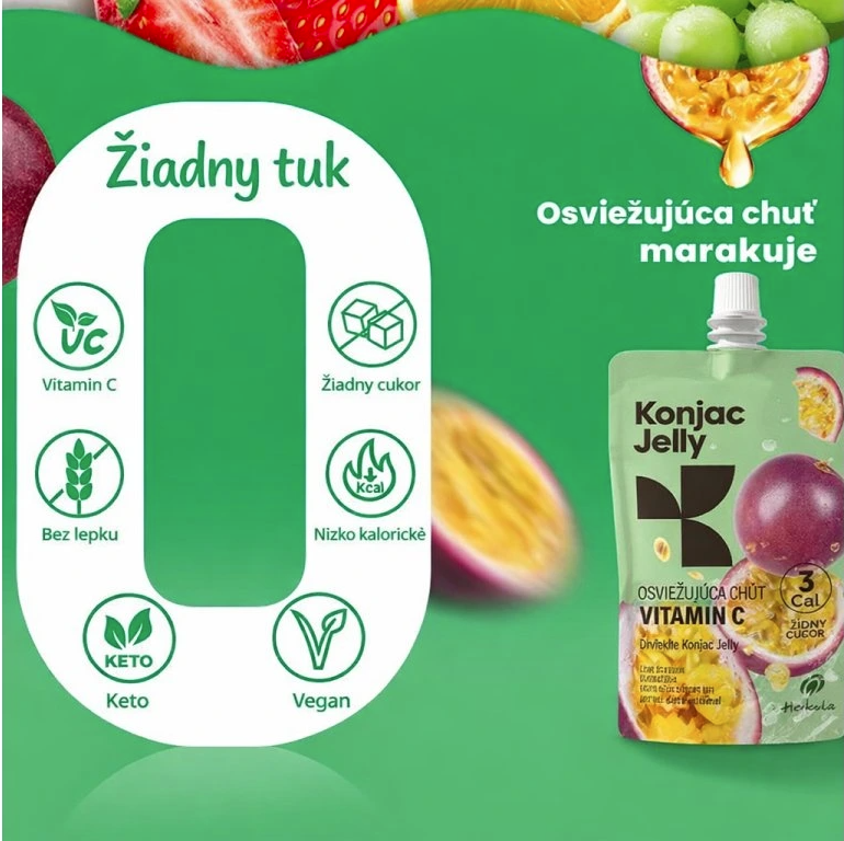 Textúra osviežujúceho ovocného želé