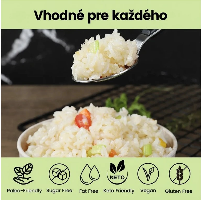 Konjaková ryža ako zdravá príloha k hlavnému jedlu